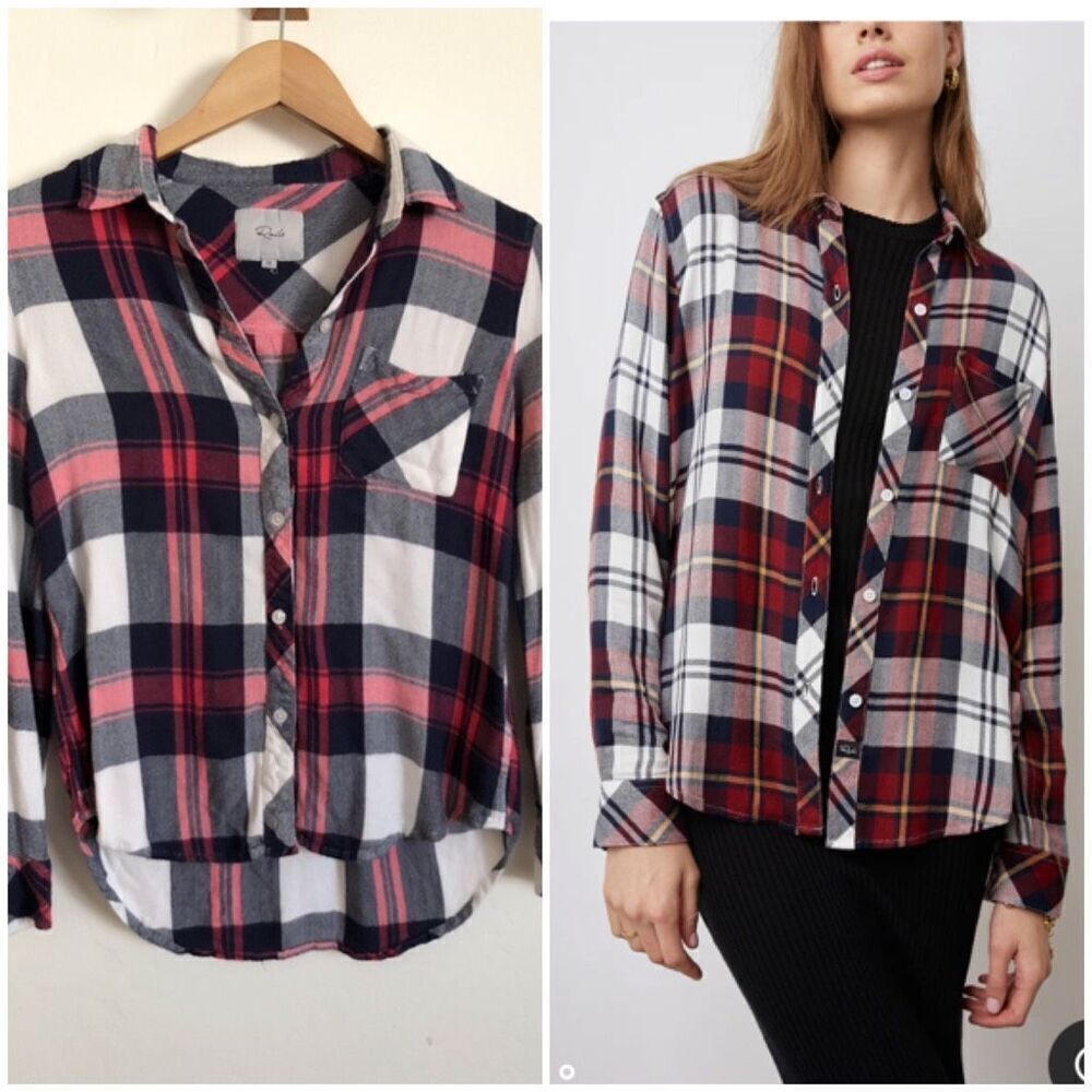 Rails hunter plaid button down shirt size x-small